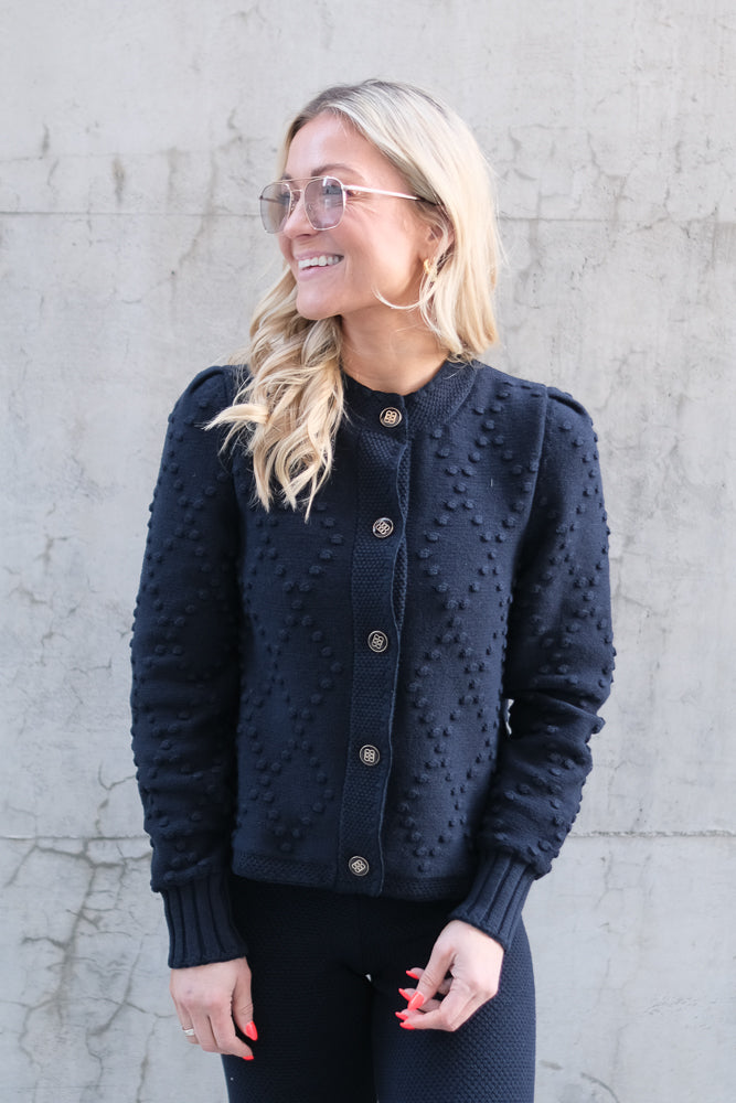 Nela Cotton Cardigan Navy