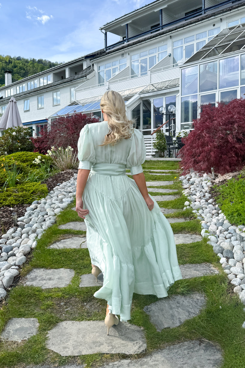 Wow Long Dress Soft Pistachio