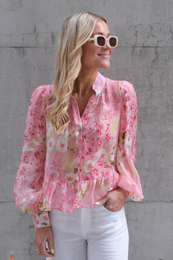 Organza Shirt Cherry Blossom