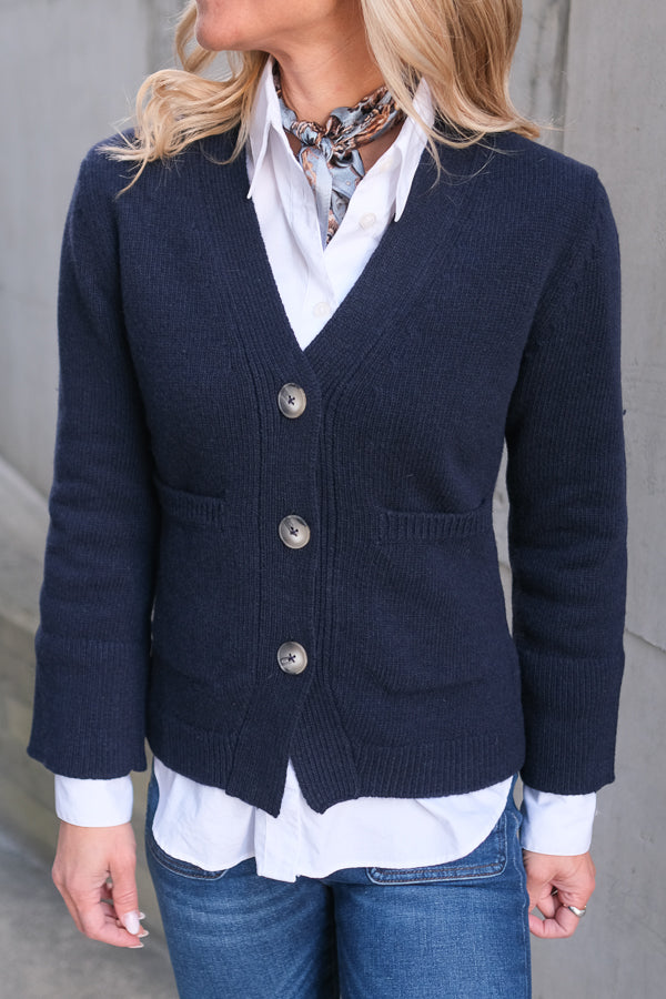Tate Cardigan Dark Navy