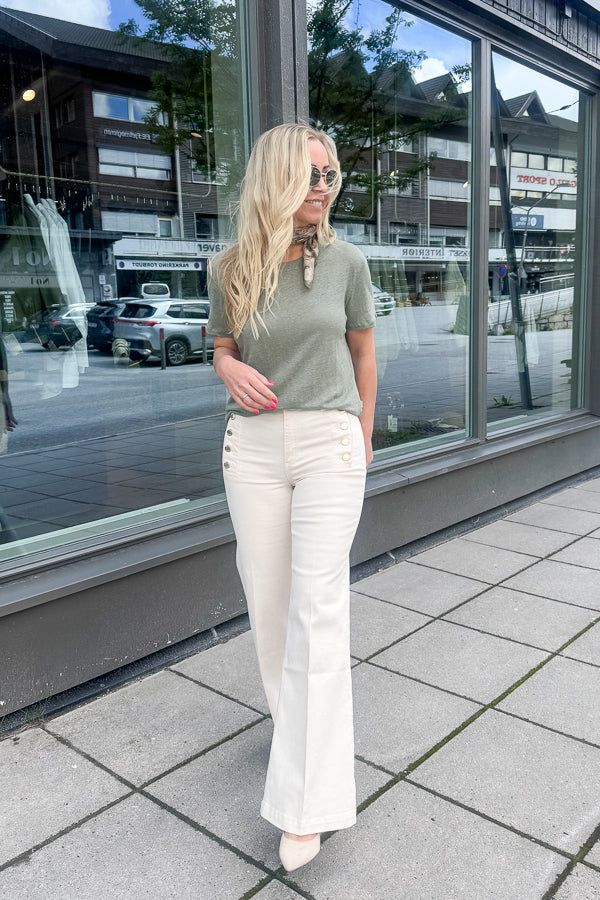 Jane Linen Tee Green