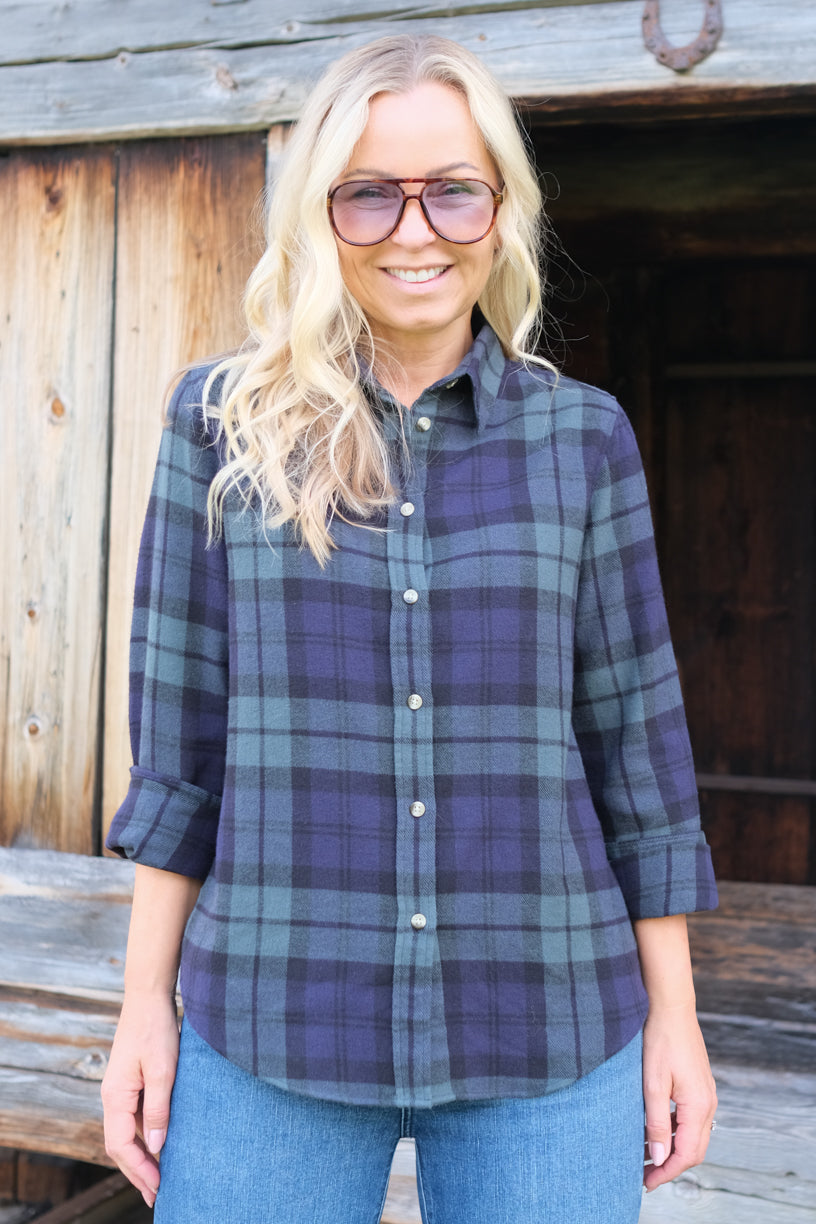 Arc Shirt Classic Tartan Navy Green Combo