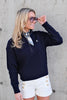 Madelyn Cable Sweater Navy