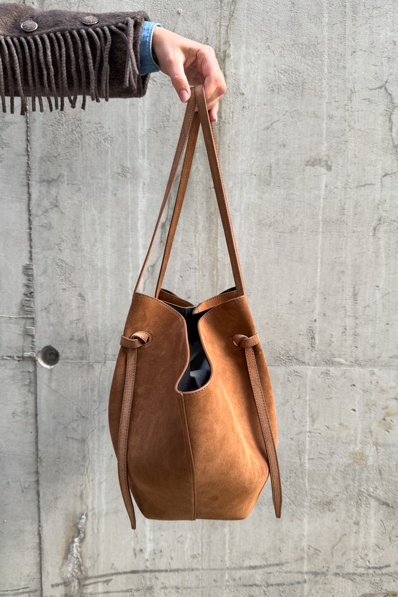 Large Mochi Suede Cognac