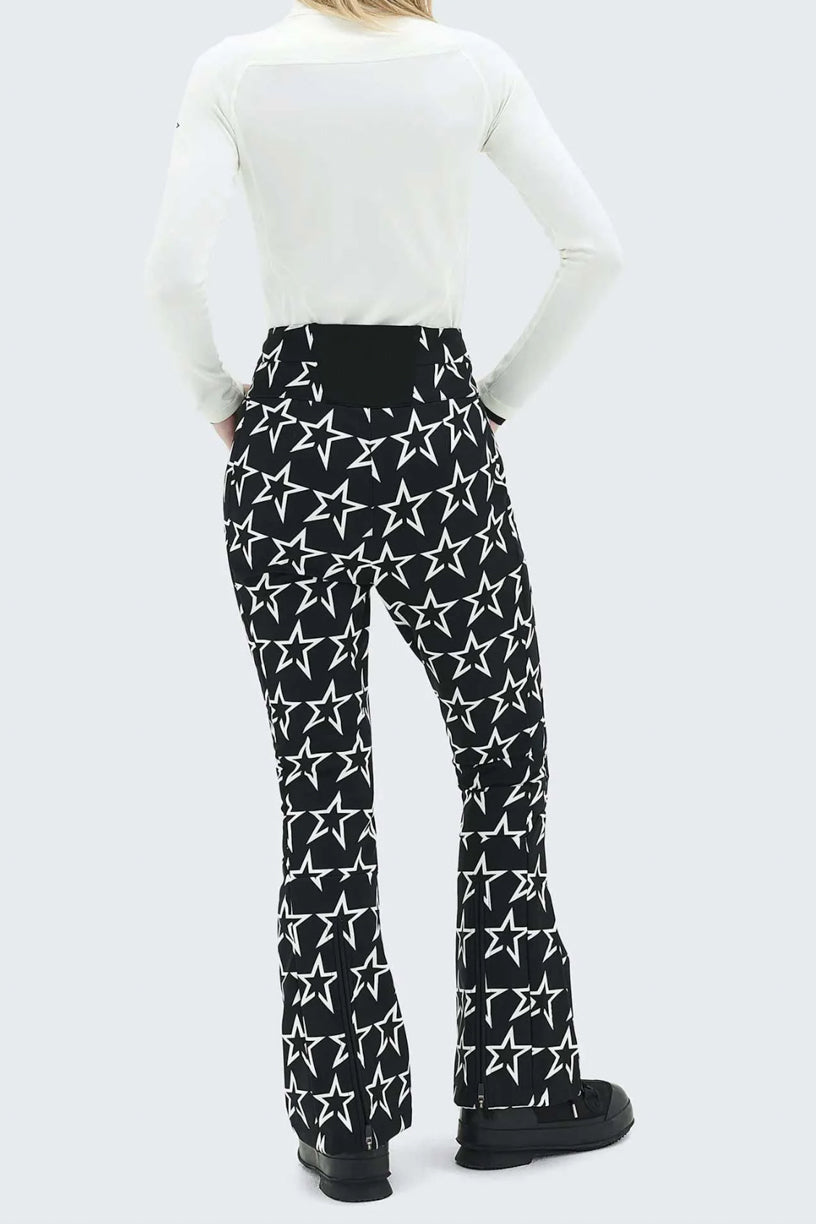 Aurora High Waist Flare Pants Logo Star Print