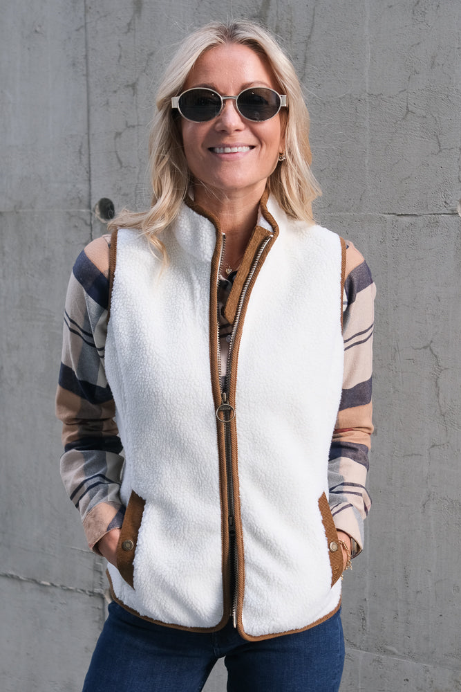 Burford Fleece Gilet Cream