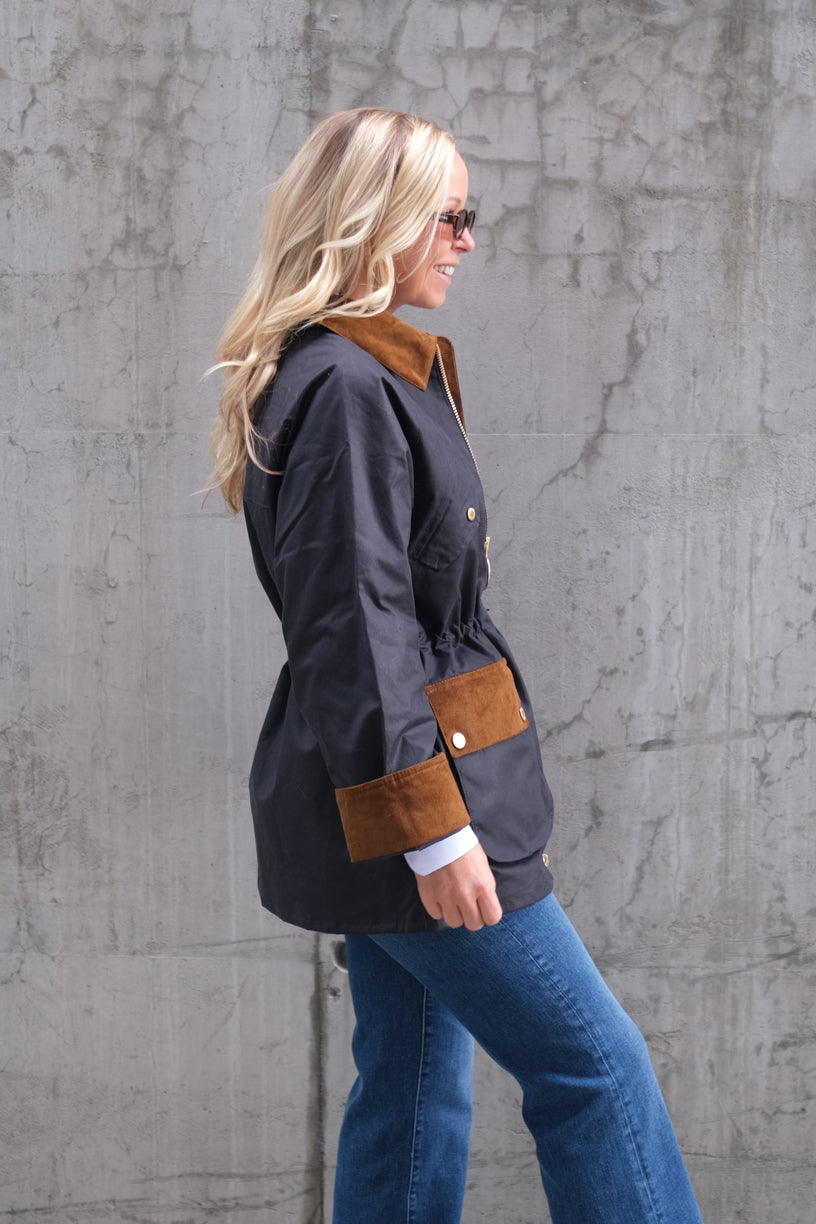Treeton Wax Jacket Navy