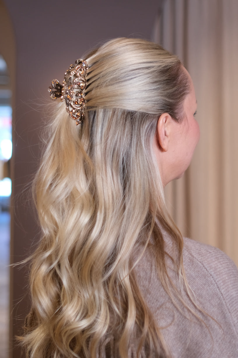 Grace Hårklype I Metall Brun