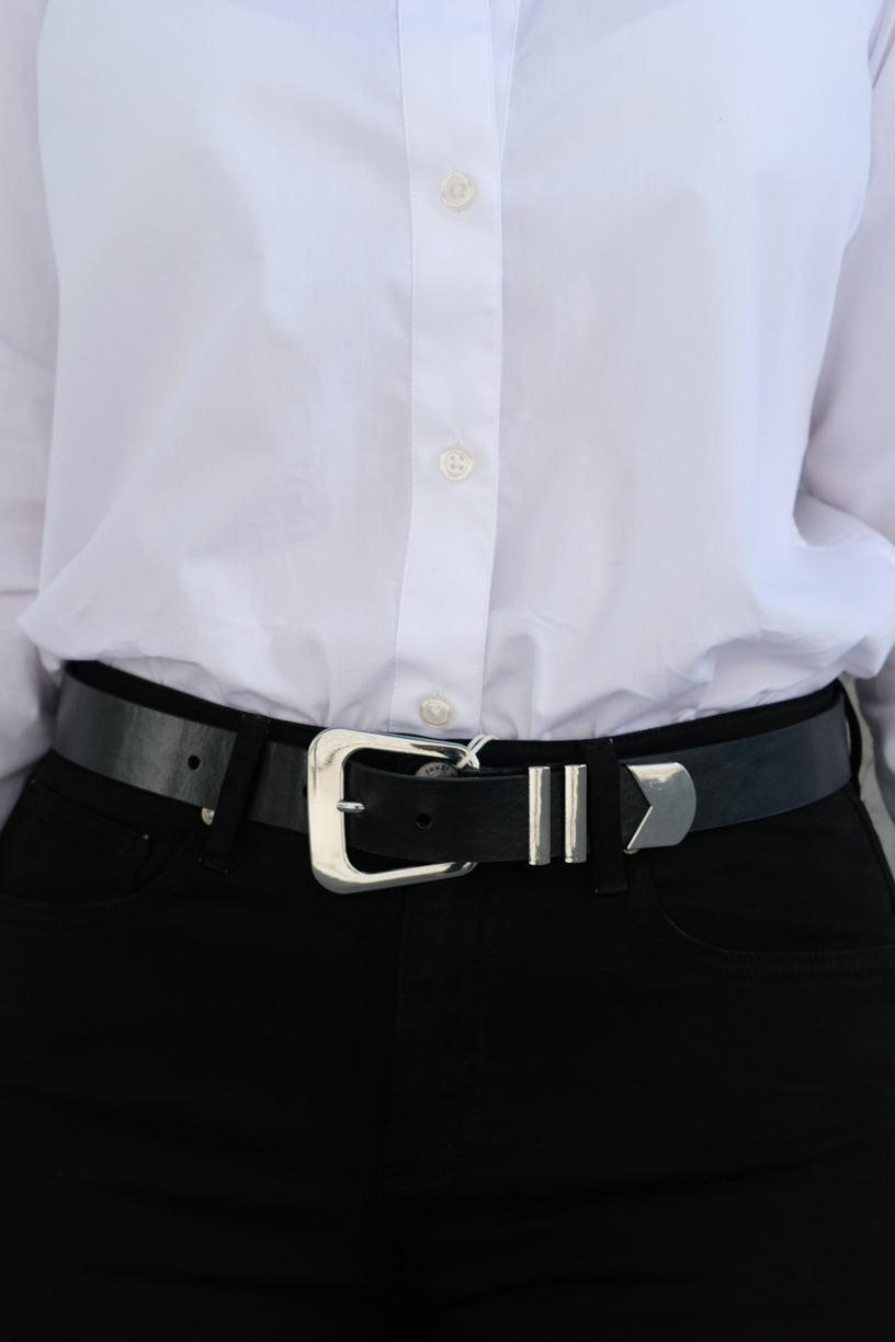 Bennet Belt Black Silver