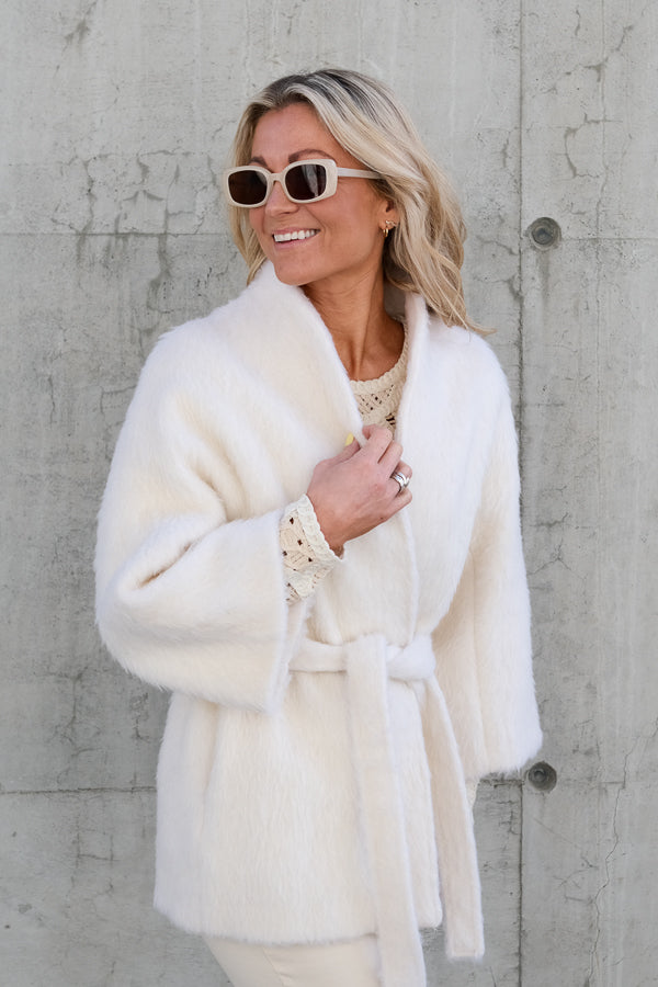 Akiko Wool Mohair Jacket Eggshell