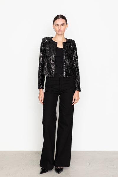 Vela Sequin Jacket Black