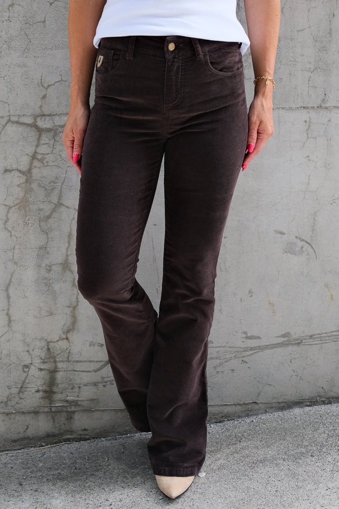 Raval Micro Cord Chocolate Brown