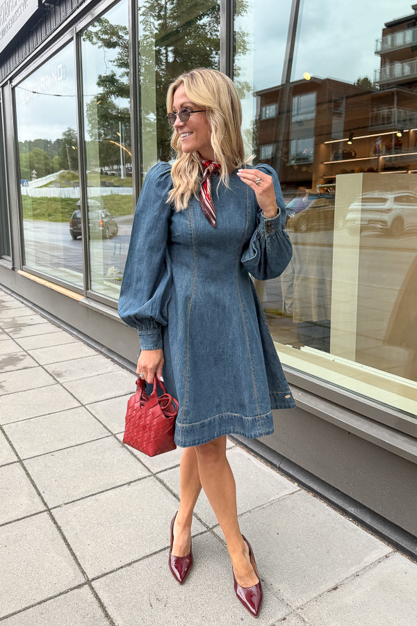 Denim Fitted Dress French Blue
