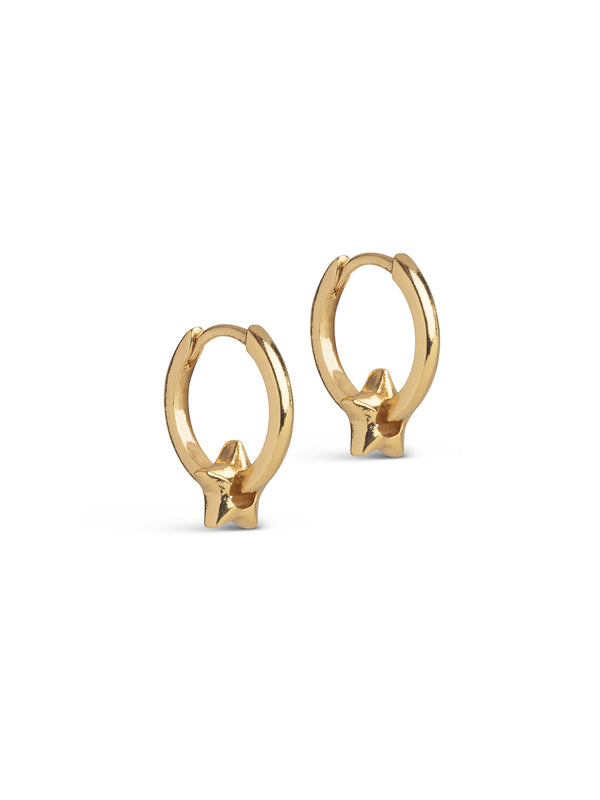 Hoops Enamel Tokens Star Gold
