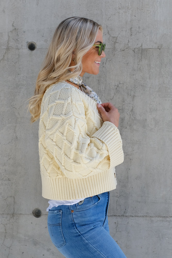 Knitted Cardigan Eggshell