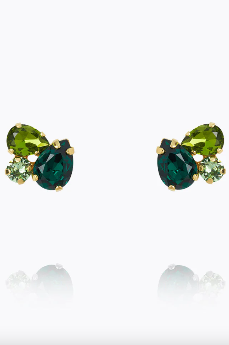 Alisia Earring Gold Green Combo