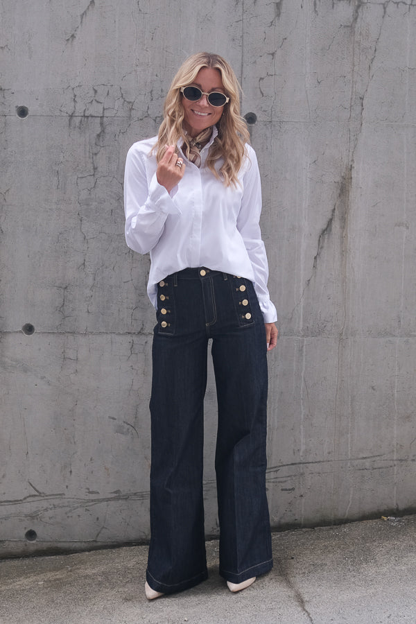 Daryla Frill Collar Blouse White