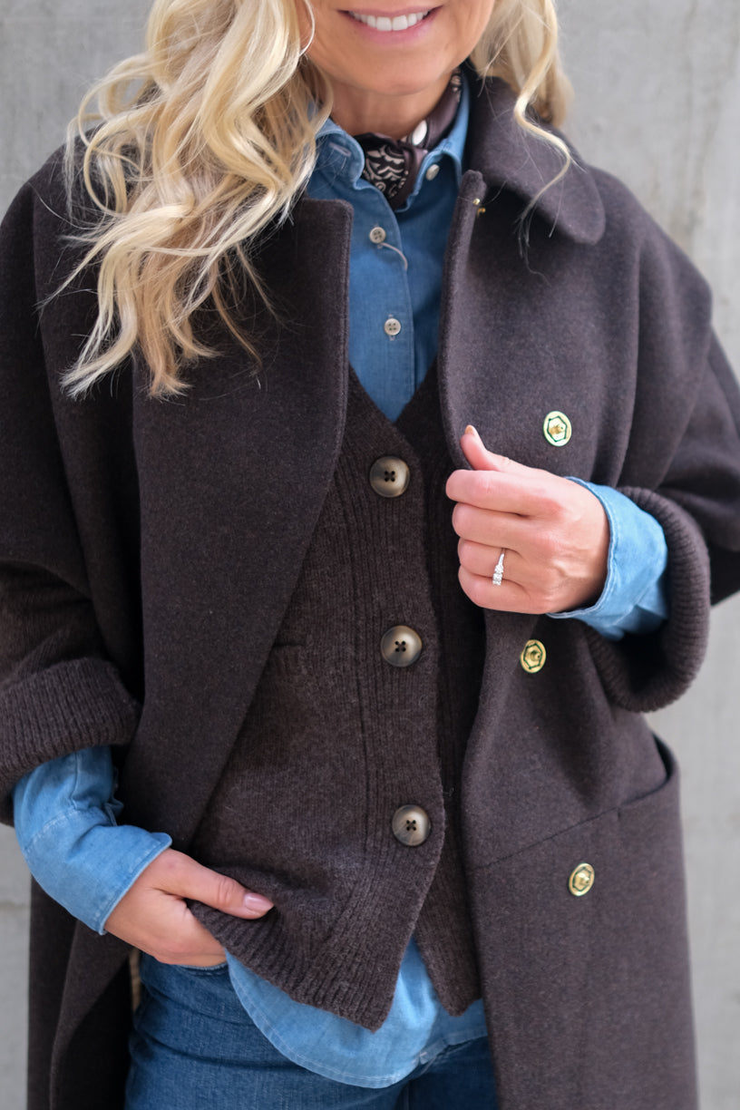 Silke Skjerf Square Brun Paisley