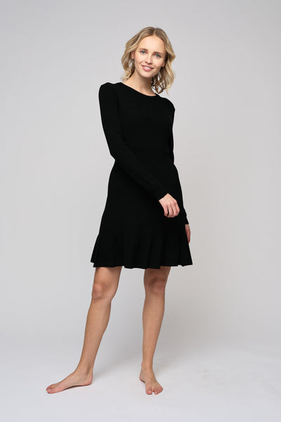 Oline Merino Dress Black