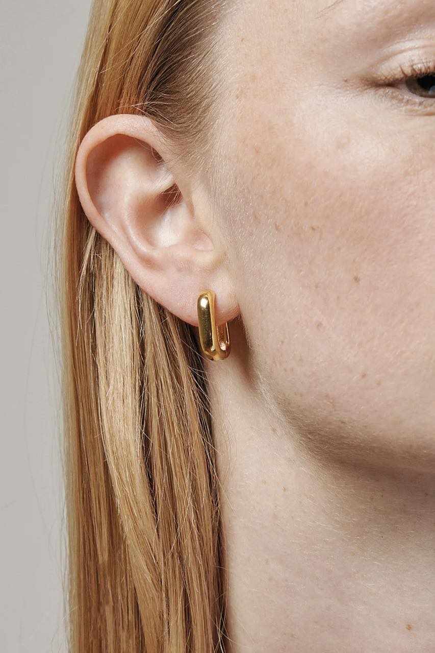 Hoops Square 18mm Gold