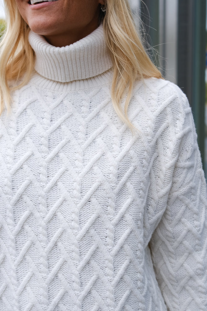 Clarence Knit Sweater Ecru