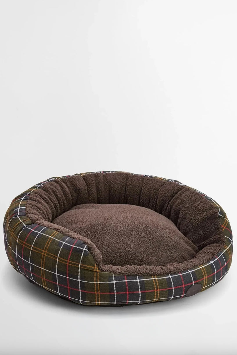 Dog Snuggle Bed 35" Classic Tartan