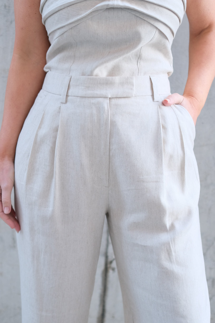 Ava Trousers Light Sand Melange