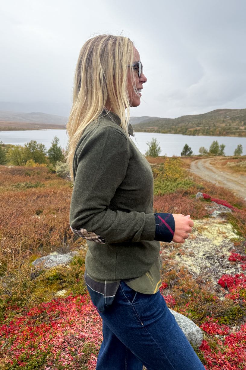 Pendle Crew Knit Olive
