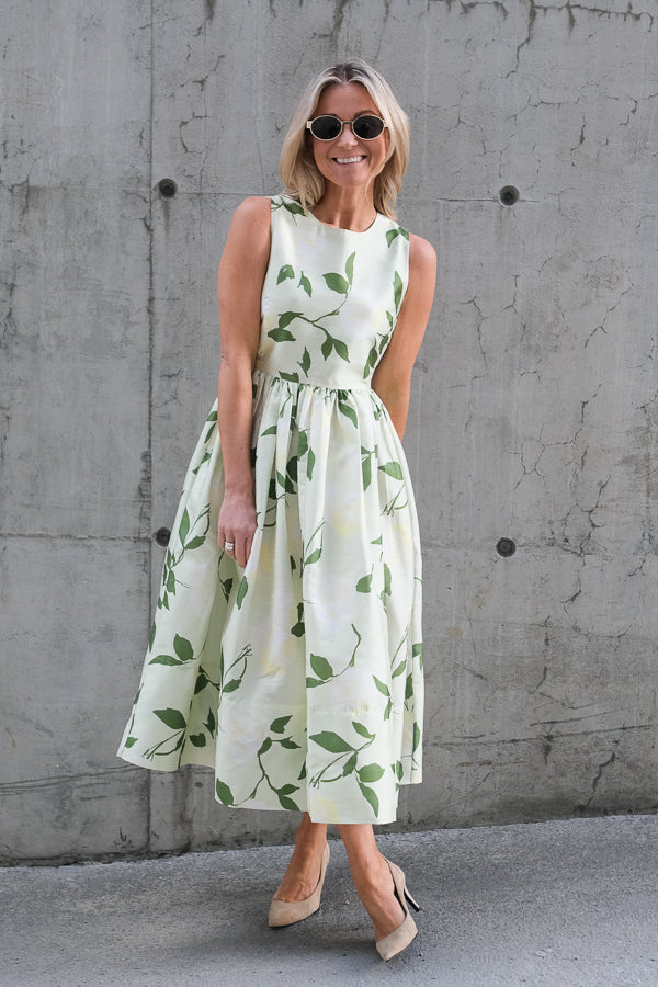 Taffeta Midi Dress Soft Pastel