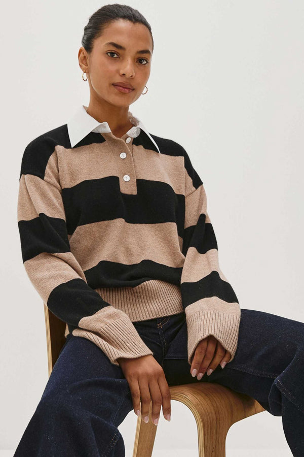 Paxton Sweater Oatmeal Black