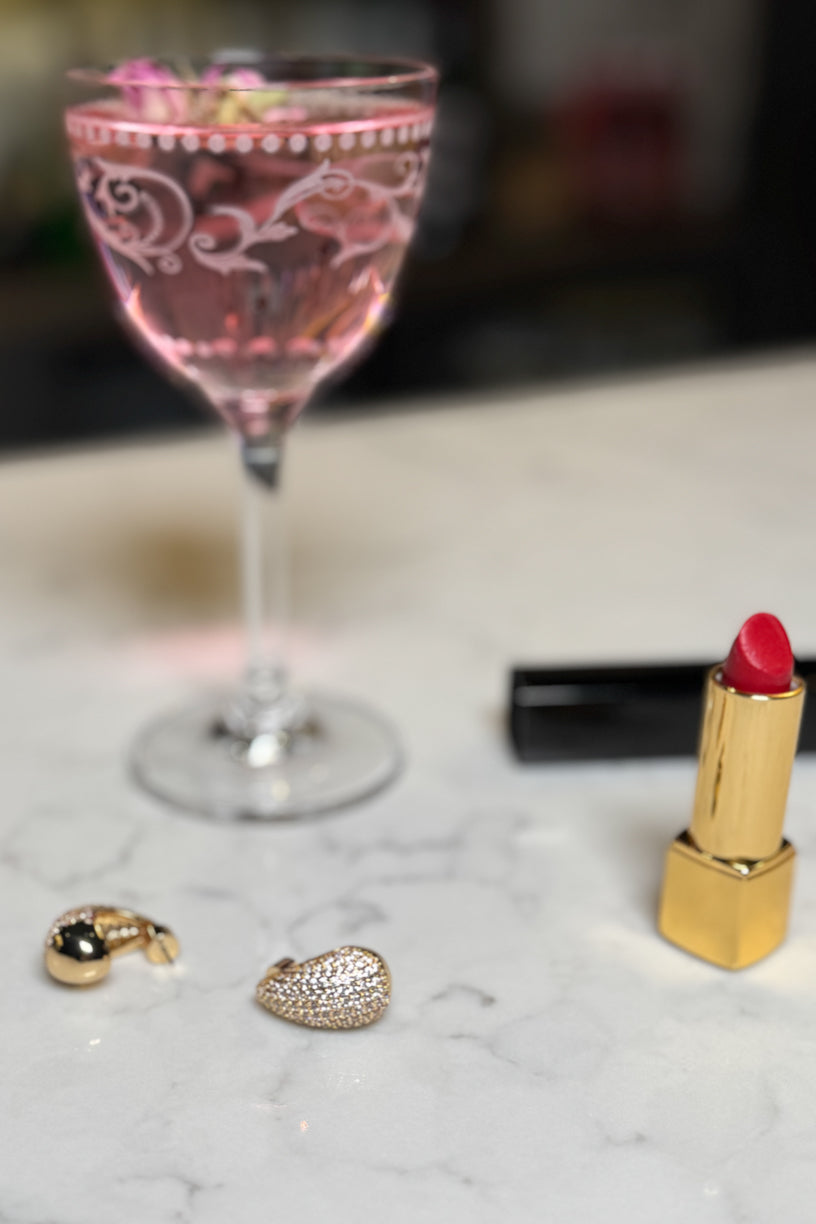 Macy Rhinestone Earrings Gold Plated