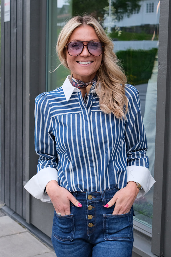 Nicoline Shirt Blue Stripes