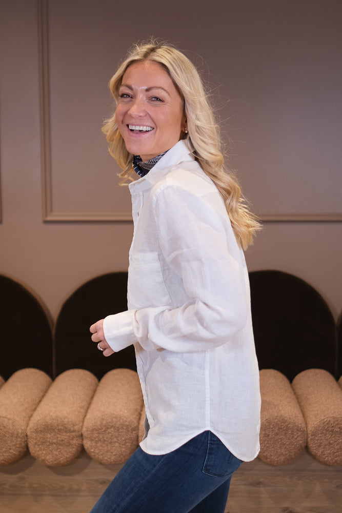 Lucas Linen Shirt White
