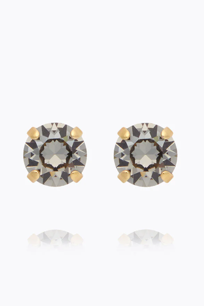 Classic Stud Earrings Gold Greige