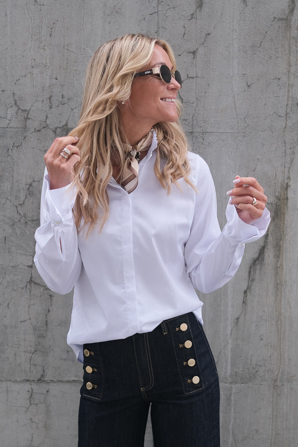 Daryla Frill Collar Blouse White