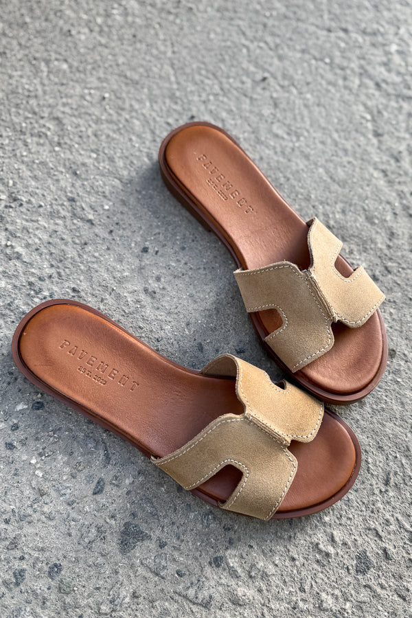 Pam Sandals Suede Mushroom