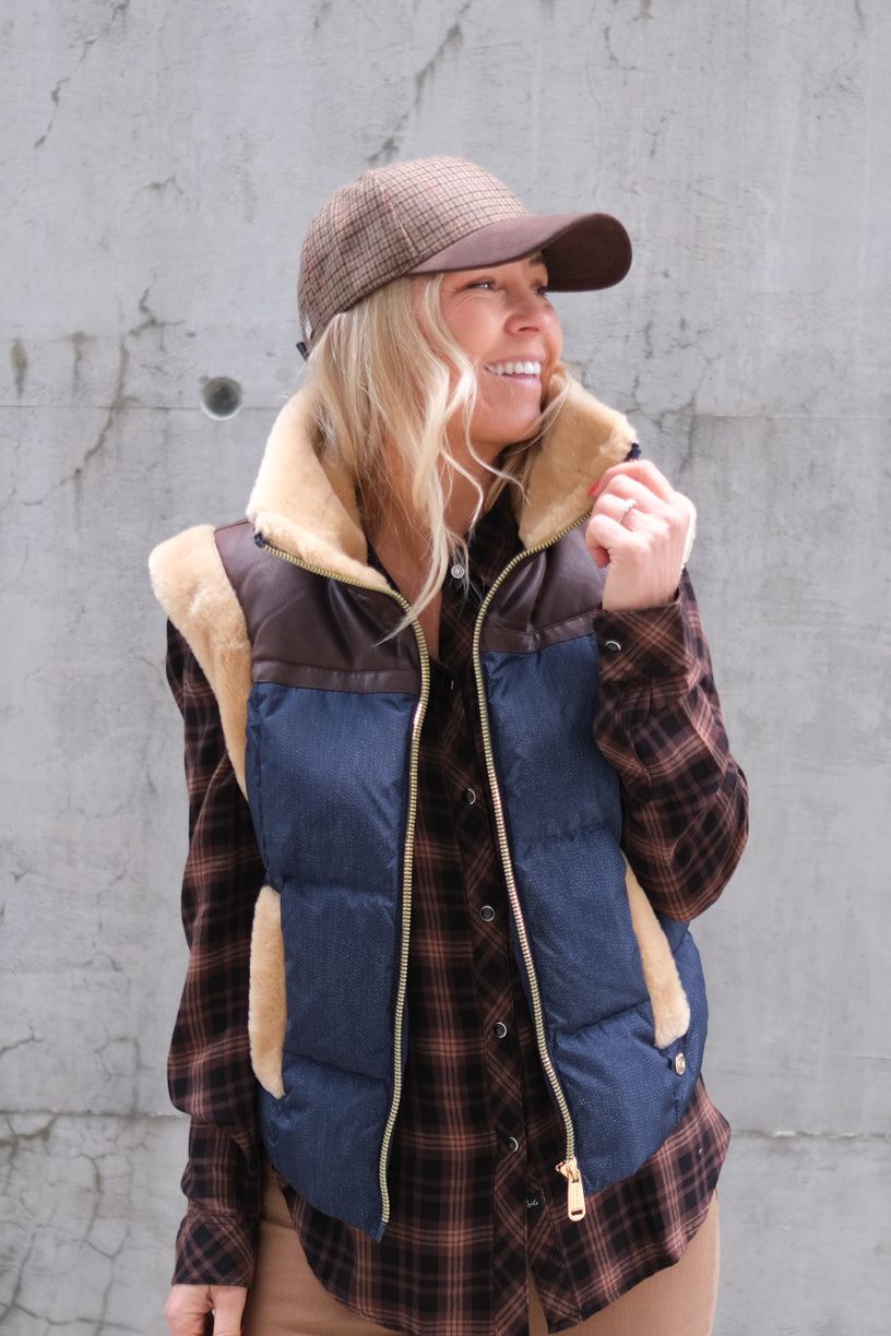 Dual Brown Houndstooth Fondante Brown