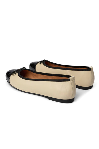 Lucy Beige Black Patent