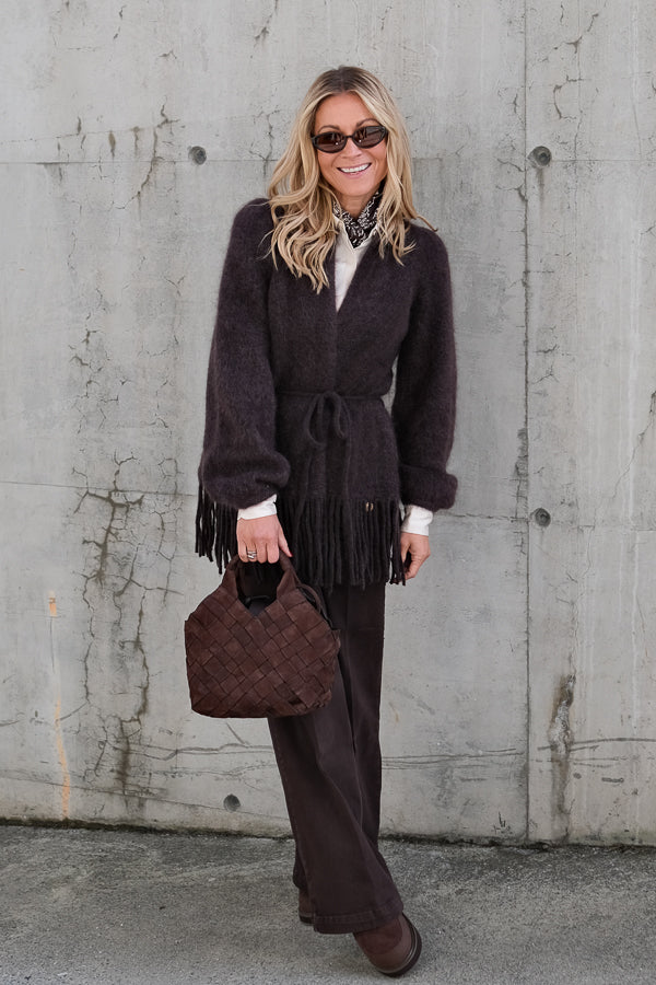 Fidele Chunky Cardigan Dark Brown