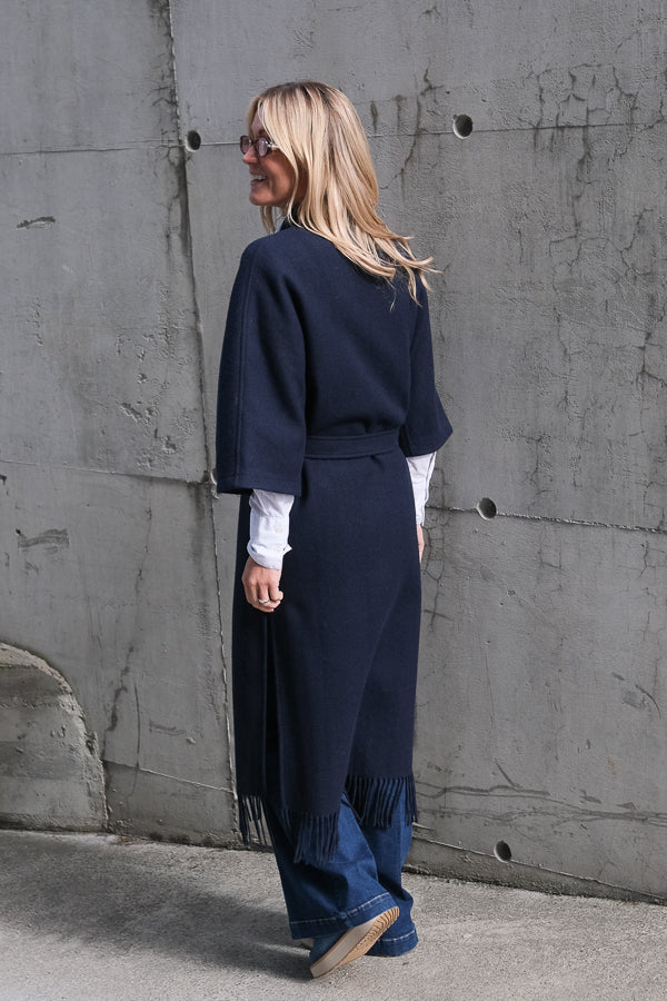 Ruby Lambswool Coat Navy