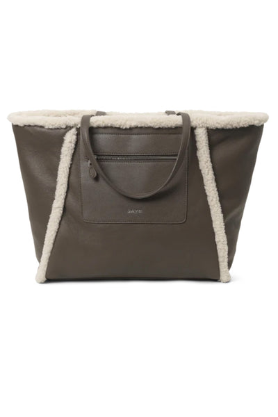 Faux Shearling Tote Major Brown