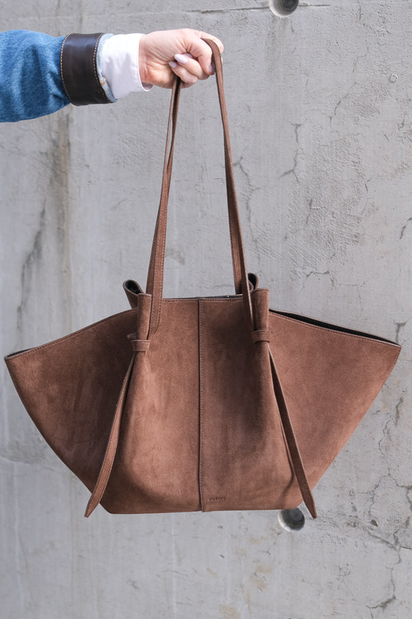 Large Mochi Chocolate Suede