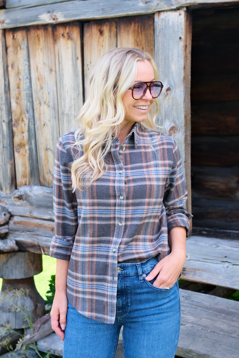 Arc Shirt Muted Tartan Dark Grey