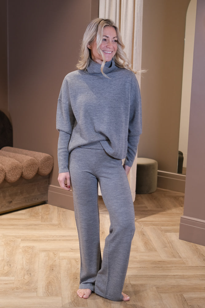 Tyra Merino Sweater Grey Melange