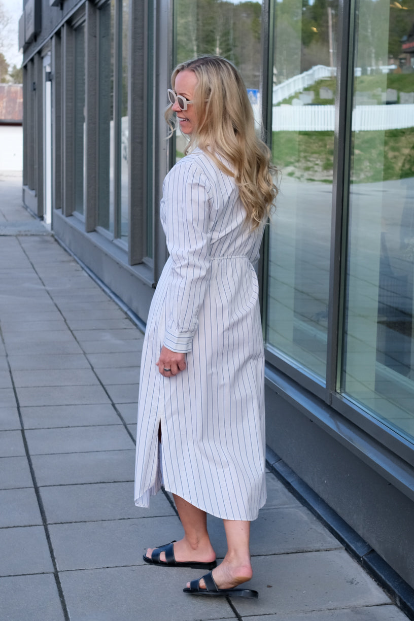 Livia Dress Cream Stripe