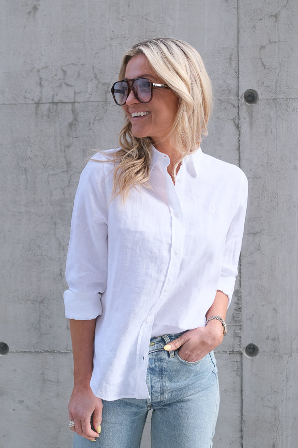 ARC Linen Classic Shirt White