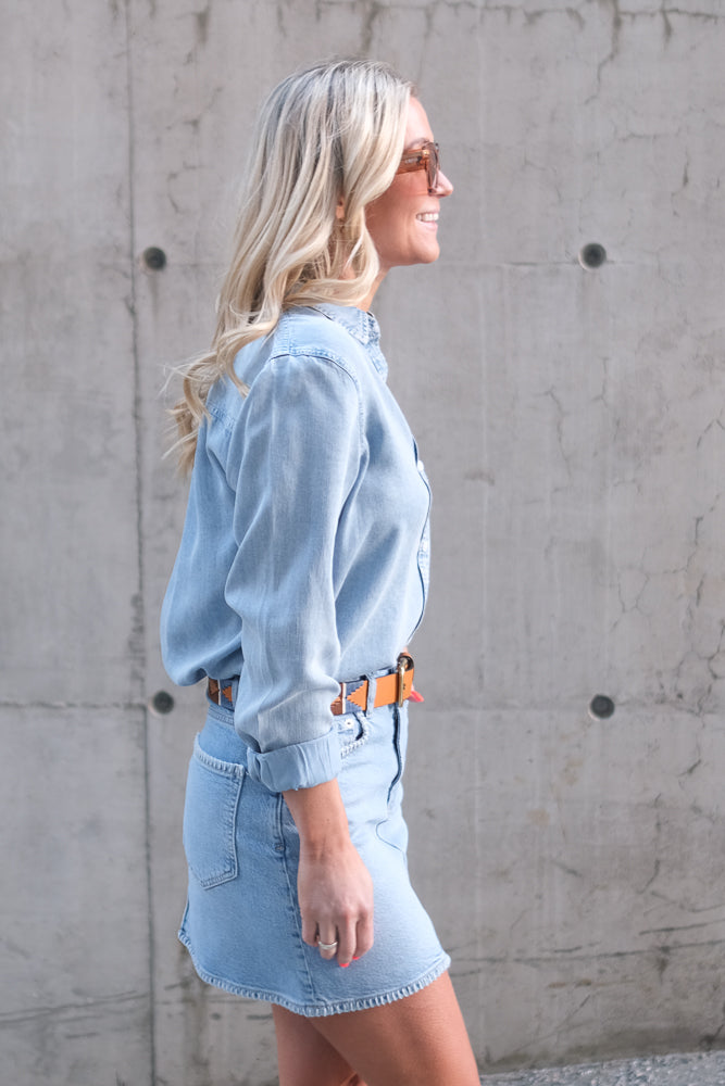 Ingrid Shirt Medium Vintage Cloud Wash