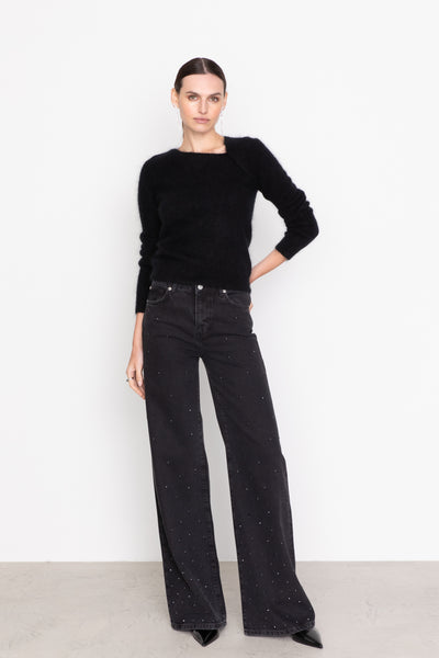 Taylor Embellished Jeans Washed Black