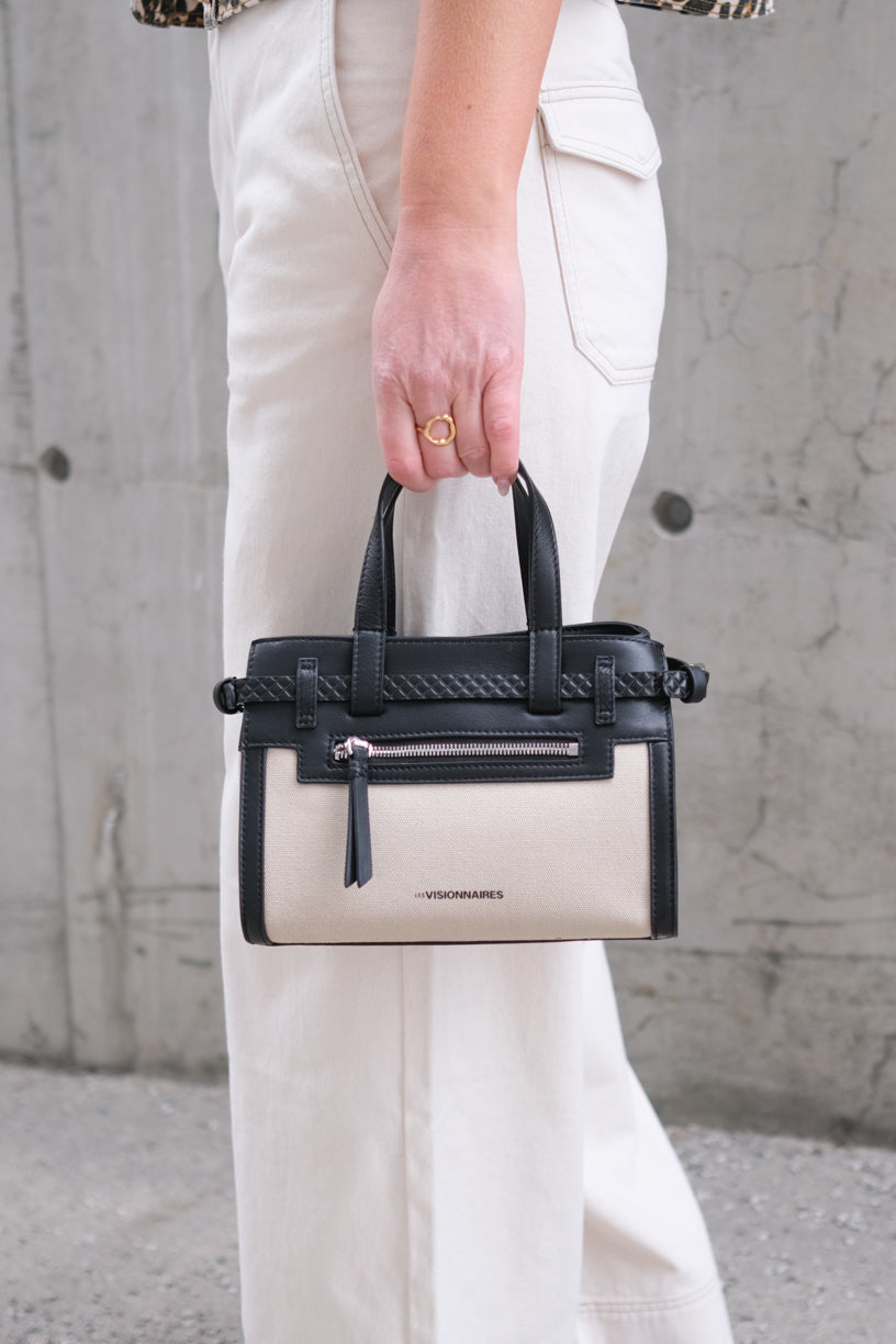 Tina S Canvas Off White/ Black