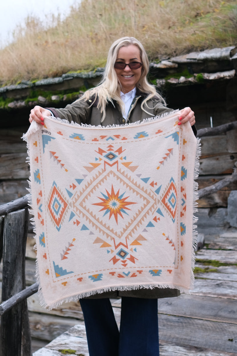 Cashmere Scarf Square Canyon Off White